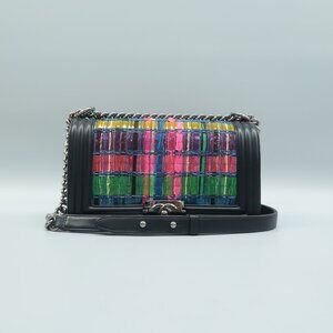 CHANEL Leboy Black Leather Shoulder Bag